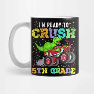 T-Rex Ready To Crush 8th Grade Back to School Monster Truck Mug